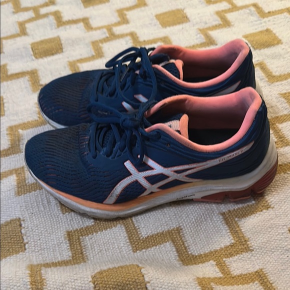 5/$20 BUNDLE Asics Women's Navy and Coral Athletic Shoes - Picture 1 of 5